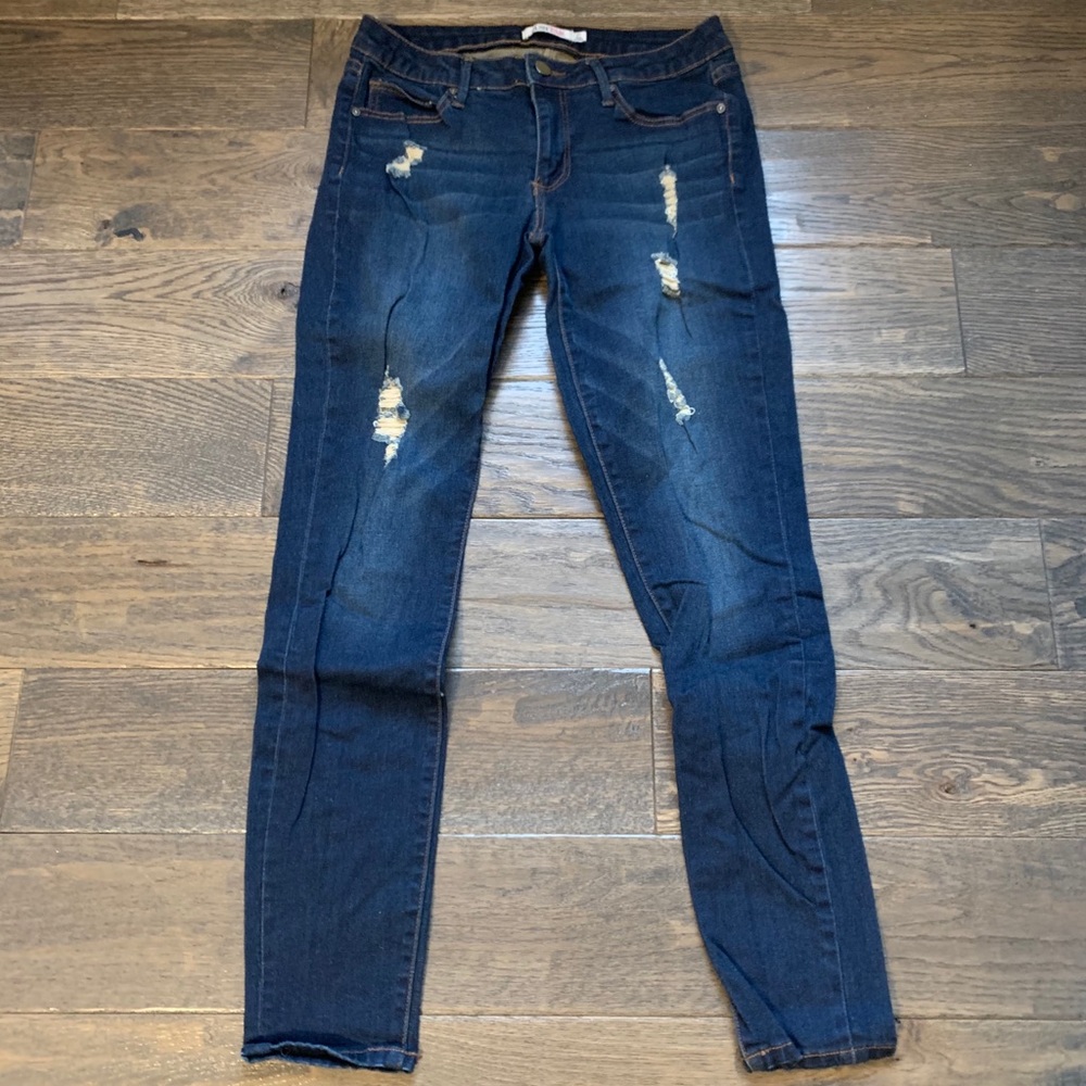 Dark Wash Distressed Jeans